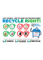 Recycle Right A5 Chute Sticker